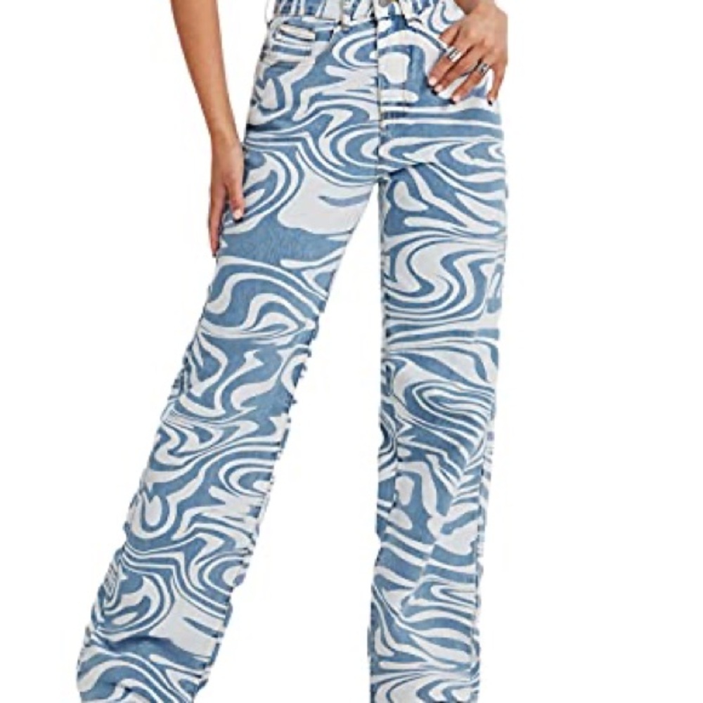 Kohl’s Blue and White Swirl Pattern Pants
